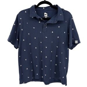 VOX Men's Short Sleeve Polo Shirt All Over Utah Icon Print Size Medium